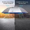 imageG4Free 47546268 Inch UV Protection Golf Umbrella Auto Open Vented Double Canopy Oversize Extra Large Windproof Sun Rain UmbrellasBlueSilver