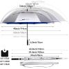imageG4Free 47546268 Inch UV Protection Golf Umbrella Auto Open Vented Double Canopy Oversize Extra Large Windproof Sun Rain UmbrellasBlueSilver