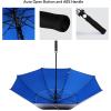 imageG4Free 47546268 Inch UV Protection Golf Umbrella Auto Open Vented Double Canopy Oversize Extra Large Windproof Sun Rain UmbrellasBlueSilver