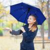 imageG4Free 47546268 Inch UV Protection Golf Umbrella Auto Open Vented Double Canopy Oversize Extra Large Windproof Sun Rain UmbrellasBlueSilver