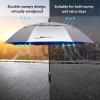 imageG4Free 47546268 Inch UV Protection Golf Umbrella Auto Open Vented Double Canopy Oversize Extra Large Windproof Sun Rain UmbrellasBlueSilver