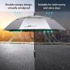 imageG4Free 47546268 Inch UV Protection Golf Umbrella Auto Open Vented Double Canopy Oversize Extra Large Windproof Sun Rain UmbrellasGreenSilver