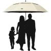 imageG4Free 47546268 Inch UV Protection Golf Umbrella Auto Open Vented Double Canopy Oversize Extra Large Windproof Sun Rain UmbrellasIvoryBlack