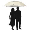 imageG4Free 47546268 Inch UV Protection Golf Umbrella Auto Open Vented Double Canopy Oversize Extra Large Windproof Sun Rain UmbrellasIvoryBlack