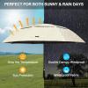 imageG4Free 47546268 Inch UV Protection Golf Umbrella Auto Open Vented Double Canopy Oversize Extra Large Windproof Sun Rain UmbrellasIvoryBlack