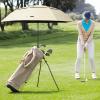 imageG4Free 47546268 Inch UV Protection Golf Umbrella Auto Open Vented Double Canopy Oversize Extra Large Windproof Sun Rain UmbrellasIvoryBlack