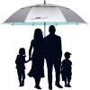 imageG4Free 47546268 Inch UV Protection Golf Umbrella Auto Open Vented Double Canopy Oversize Extra Large Windproof Sun Rain UmbrellasLake BlueSilver