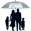 imageG4Free 47546268 Inch UV Protection Golf Umbrella Auto Open Vented Double Canopy Oversize Extra Large Windproof Sun Rain UmbrellasLake BlueSilver