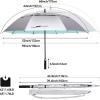 imageG4Free 47546268 Inch UV Protection Golf Umbrella Auto Open Vented Double Canopy Oversize Extra Large Windproof Sun Rain UmbrellasLake BlueSilver