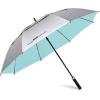 imageG4Free 47546268 Inch UV Protection Golf Umbrella Auto Open Vented Double Canopy Oversize Extra Large Windproof Sun Rain UmbrellasLake BlueSilver