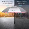 imageG4Free 47546268 Inch UV Protection Golf Umbrella Auto Open Vented Double Canopy Oversize Extra Large Windproof Sun Rain UmbrellasPinkSilver