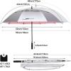imageG4Free 47546268 Inch UV Protection Golf Umbrella Auto Open Vented Double Canopy Oversize Extra Large Windproof Sun Rain UmbrellasPinkSilver