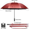 imageG4Free 47546268 Inch UV Protection Golf Umbrella Auto Open Vented Double Canopy Oversize Extra Large Windproof Sun Rain UmbrellasRedBlack