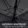 imageG4Free 47546268 Inch UV Protection Golf Umbrella Auto Open Vented Double Canopy Oversize Extra Large Windproof Sun Rain UmbrellasRedBlack