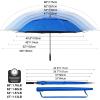 imageG4Free 47546268 Inch UV Protection Golf Umbrella Auto Open Vented Double Canopy Oversize Extra Large Windproof Sun Rain UmbrellasRoyal BlueBlack