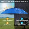 imageG4Free 47546268 Inch UV Protection Golf Umbrella Auto Open Vented Double Canopy Oversize Extra Large Windproof Sun Rain UmbrellasRoyal BlueBlack