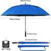 imageG4Free 47546268 Inch UV Protection Golf Umbrella Auto Open Vented Double Canopy Oversize Extra Large Windproof Sun Rain UmbrellasRoyal BlueBlack