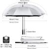 imageG4Free 5462 Inch Windproof UV Protection Golf Umbrella Extra Large Silver Coated Automatic Open Stick Long UmbrellaSilverBlack
