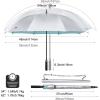 imageG4Free 5462 Inch Windproof UV Protection Golf Umbrella Extra Large Silver Coated Automatic Open Stick Long UmbrellaSilverLake Blue