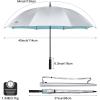 imageG4Free 5462 Inch Windproof UV Protection Golf Umbrella Extra Large Silver Coated Automatic Open Stick Long UmbrellaSilverLake Blue