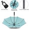 imageG4Free 5462 Inch Windproof UV Protection Golf Umbrella Extra Large Silver Coated Automatic Open Stick Long UmbrellaSilverLake Blue