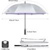 imageG4Free 5462 Inch Windproof UV Protection Golf Umbrella Extra Large Silver Coated Automatic Open Stick Long UmbrellaSilverLight Purple