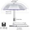 imageG4Free 5462 Inch Windproof UV Protection Golf Umbrella Extra Large Silver Coated Automatic Open Stick Long UmbrellaSilverLight Purple