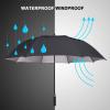 imageG4Free 546268 Inch Extra Large Windproof Golf Umbrella UV Protection Automatic Open Double Canopy Vented Sun Rain Stick UmbrellaBlack