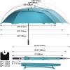 imageG4Free 546268 Inch Extra Large Windproof Golf Umbrella UV Protection Automatic Open Double Canopy Vented Sun Rain Stick UmbrellaBlue