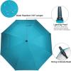 imageG4Free 546268 Inch Extra Large Windproof Golf Umbrella UV Protection Automatic Open Double Canopy Vented Sun Rain Stick UmbrellaBlue