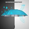 imageG4Free 546268 Inch Extra Large Windproof Golf Umbrella UV Protection Automatic Open Double Canopy Vented Sun Rain Stick UmbrellaBlue
