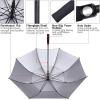 imageG4Free 546268 Inch Extra Large Windproof Golf Umbrella UV Protection Automatic Open Double Canopy Vented Sun Rain Stick UmbrellaDark Blue