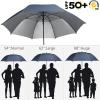 imageG4Free 546268 Inch Extra Large Windproof Golf Umbrella UV Protection Automatic Open Double Canopy Vented Sun Rain Stick UmbrellaDark Blue