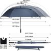 imageG4Free 546268 Inch Extra Large Windproof Golf Umbrella UV Protection Automatic Open Double Canopy Vented Sun Rain Stick UmbrellaDark Blue