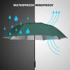 imageG4Free 546268 Inch Extra Large Windproof Golf Umbrella UV Protection Automatic Open Double Canopy Vented Sun Rain Stick UmbrellaDark Green
