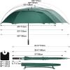 imageG4Free 546268 Inch Extra Large Windproof Golf Umbrella UV Protection Automatic Open Double Canopy Vented Sun Rain Stick UmbrellaDark Green
