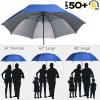 imageG4Free 546268 Inch Extra Large Windproof Golf Umbrella UV Protection Automatic Open Double Canopy Vented Sun Rain Stick UmbrellaSapphire