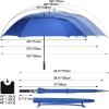 imageG4Free 546268 Inch Extra Large Windproof Golf Umbrella UV Protection Automatic Open Double Canopy Vented Sun Rain Stick UmbrellaSapphire