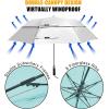 imageG4Free 62 Inch Portable UV Protection Large Golf Umbrella Automatic Open Double Canopy Big Sun Windproof Oversize Sports UmbrellaSilverLake Blue