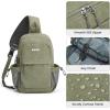 imageG4Free Canvas Sling Bag Crossbody Backpack Shoulder Bag for Men Women with Antitheft Pocket ampamp USB Charge PortArmy Green