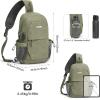 imageG4Free Canvas Sling Bag Crossbody Backpack Shoulder Bag for Men Women with Antitheft Pocket ampamp USB Charge PortArmy Green