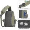 imageG4Free Canvas Sling Bag Crossbody Backpack Shoulder Bag for Men Women with Antitheft Pocket ampamp USB Charge PortArmy Green