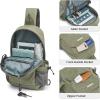 imageG4Free Canvas Sling Bag Crossbody Backpack Shoulder Bag for Men Women with Antitheft Pocket ampamp USB Charge PortArmy Green