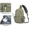 imageG4Free Canvas Sling Bag Crossbody Backpack Shoulder Bag for Men Women with Antitheft Pocket ampamp USB Charge PortArmy Green
