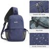 imageG4Free Canvas Sling Bag Crossbody Backpack Shoulder Bag for Men Women with Antitheft Pocket ampamp USB Charge PortDark Blue
