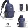 imageG4Free Canvas Sling Bag Crossbody Backpack Shoulder Bag for Men Women with Antitheft Pocket ampamp USB Charge PortDark Blue