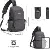 imageG4Free Canvas Sling Bag Crossbody Backpack Shoulder Bag for Men Women with Antitheft Pocket ampamp USB Charge PortDark Grey