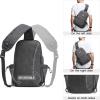 imageG4Free Canvas Sling Bag Crossbody Backpack Shoulder Bag for Men Women with Antitheft Pocket ampamp USB Charge PortDark Grey