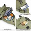 imageG4Free Canvas Sling Bag Crossbody Backpack with USB Charging Port ampamp RFID Blocking Hiking Daypack Chest Bag for Women MenArmy Green
