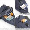 imageG4Free Canvas Sling Bag Crossbody Backpack with USB Charging Port ampamp RFID Blocking Hiking Daypack Chest Bag for Women MenDark Blue